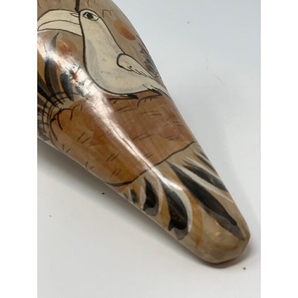 Tonala Mexican Bird Folk Art Pottery Pheasant Design Vintage Hand Painted - Picture 10 of 16